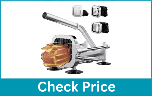 EASCANDY Stainless Steel French Fries Cutter for Sweet Potato, Carrot, Yam, Cucumbers, 12&38&14 Cutter
