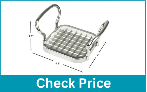 HOME BASICS French Fry Cutter Stainless Steel French Fry Slicer | With Easy Grip Handles