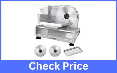 BORLEBBI 2 Removable Electric DC Motor Quiet Deli Slicer