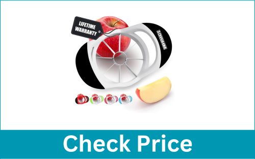 SCHVUBENR 3.5 Inch Steel Cutter with 8 Sharp Blades Apple Slicer