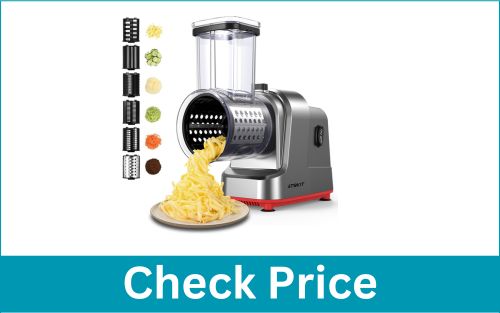  ATBKIT 250W 6 Blade Shapes Kitchen Slicer Fruit Shredder Cheese Electric Grater