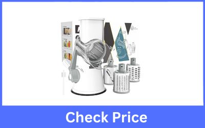 CAMBOM Rotary Hand Crank Vegetable Nut Shredder With Blades Cheese Grater