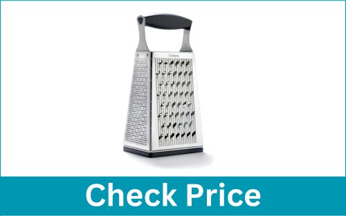 CUISIPRO Sided Handle Stainless Steel Shredder Box Cheese Kitchen Grater