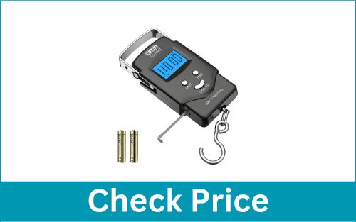 DR.METER Pocket Size Fishing Gear Backlit LCD 110lb Digital Fish Scale