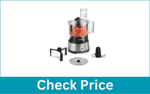 HAMILTON BEACH Stack Snap 12 Cup Food Processor Stainless Steel Blades for Cheese Grating