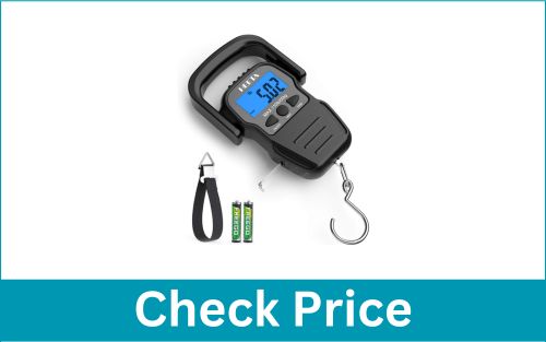  HEETA Portable Hanging Fish Scale With Hook Measuring Tape Digital Fish Scale