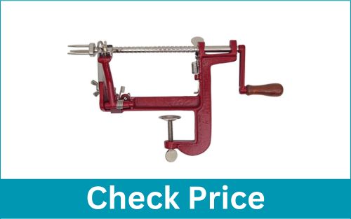 JOHNNY APPLE PEELER Cast Iron Clamp Base Dessert Maker Corer Slicer Apple Peeler