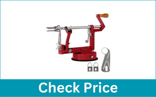 QYESTAD Die Cast Magnesium Alloy Durable Kitchen Cutter Tool Apple Peeler Corer Slicer