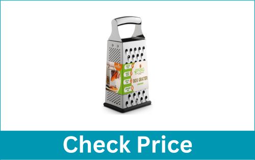 SPRING CHEF Stainless Steel Metal Food Shredder For Veggies Potato Kitchen Cheese Grater Box