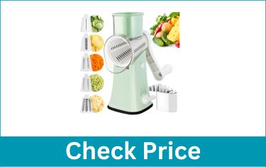 VEKAYA Multi-Blade Slicer Box Rotary Grater Cheese Cutter Stainless Steel