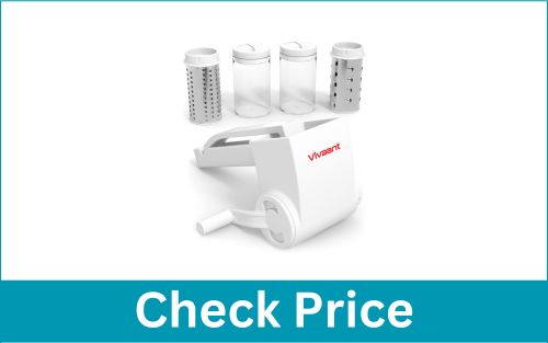 VIVAANT Italian Style Restaurant Grade Stainless Dual Blade Easy Clean Grater Parmesan Cheese