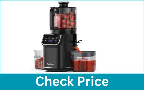 TUUMIIST 100oz Touch Screen Large Chute Cold Press Juicer