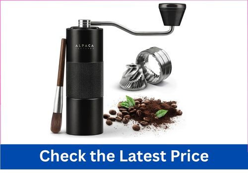 ALPACA VENTURES Premium Manual Coffee Hand Grinder for Pour Over