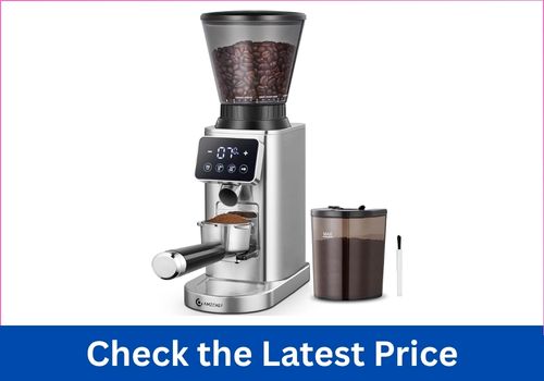 AMZCHEF Adjustable Burr Coffee Grinder for French Press