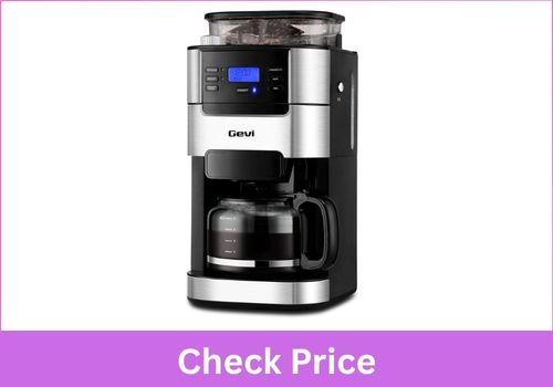 GEVI 10-Cup Coffee Maker Grinder 