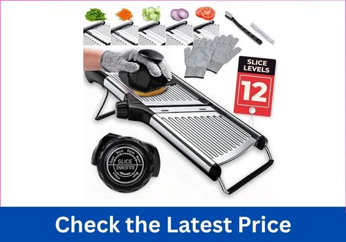 Gramercy Kitchen Adjustable Stainless Steel Mandoline Food Slicer Vegetable Slicer